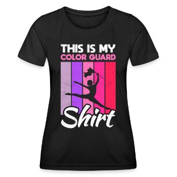 Garde de couleur Gymnastique Danse Garde de couleur - T-shirt sport Femme - noir - Devant - AI Model Female 172 light (172cm)
