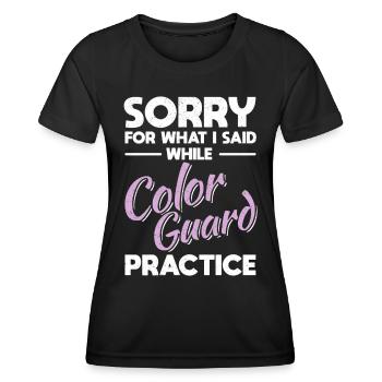 Color Guard Training Dance Funny - T-shirt sport Femme - noir - Devant - AI Model Female 172 light (172cm)