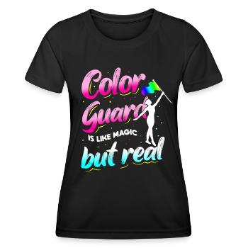 Garde de couleur Magie Gymnastique Danse - T-shirt sport Femme - noir - Devant - AI Model Female 172 light (172cm)