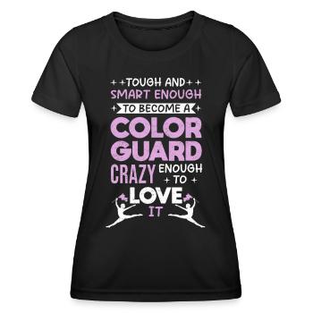 Color Guard Tanz Gymnastik Colorguard - Frauen Funktions-T-Shirt - Schwarz - Vorne - AI Model Female 172 light (172cm)