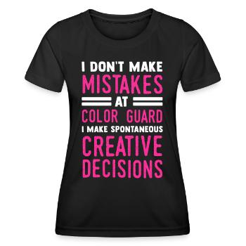 Color Guard Fehler Gymnastik Tanz - Frauen Funktions-T-Shirt - Schwarz - Vorne - AI Model Female 172 light (172cm)