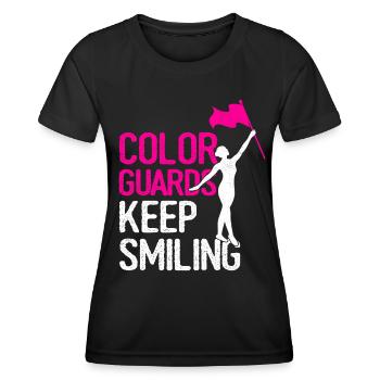 Color Guard Lustig Gymnastik Tanz - Frauen Funktions-T-Shirt - Schwarz - Vorne - AI Model Female 172 light (172cm)
