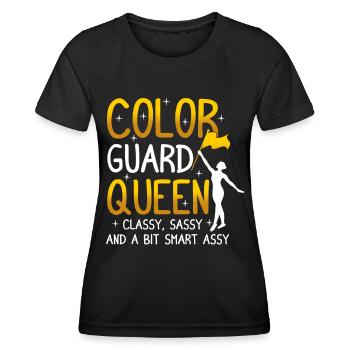 Color Guard Queen Dance Funny - Women's Functional T-Shirt - black - Front - AI Model Female 172 light (172cm)