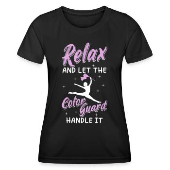 Color Guard Gymnastique Danse Défilé Militaire - T-shirt sport Femme - noir - Devant - AI Model Female 172 light (172cm)