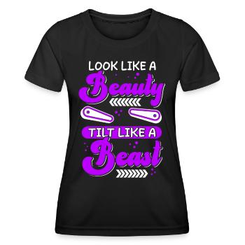 Pinball Retro Gaming Pinball Machine - T-shirt sport Femme - noir - Devant - AI Model Female 172 light (172cm)