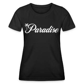 Paradise - Palmen, Meer und Urlaub - Frauen Funktions-T-Shirt - Schwarz - Vorne - AI Model Female 172 light (172cm)