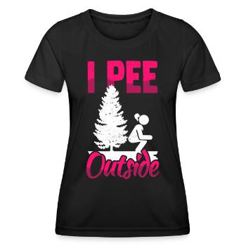 Camping Camping Camping Outdoor Hiking - Women's Functional T-Shirt - black - Front - AI Model Female 172 light (172cm)