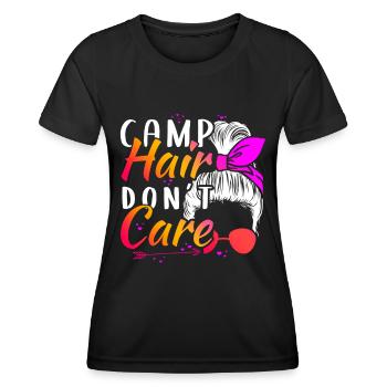 Camping Camp Hair Camper - T-shirt sport Femme - noir - Devant - AI Model Female 172 light (172cm)