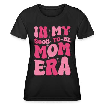 Maman Enceinte Grossesse Fille - T-shirt sport Femme - noir - Devant - AI Model Female 172 light (172cm)