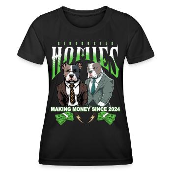 Sidehustle Homies - gagner de l’argent depuis 2024 - T-shirt sport Femme - noir - Devant - AI Model Female 172 light (172cm)
