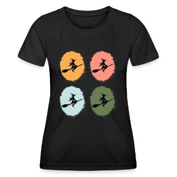 Sorcières, Sorcière Drôle, Amoureux Des Sorcières, Mystique - T-shirt sport Femme - noir - Devant - AI Model Female 172 light (172cm)
