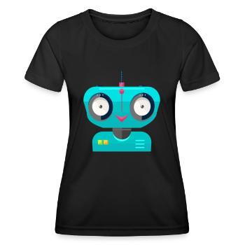 Robotique robotique - T-shirt sport Femme - noir - Devant - AI Model Female 172 light (172cm)