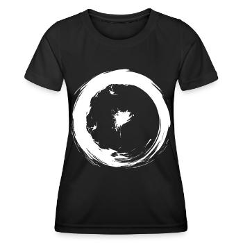 Astronomische Symbole Sonne Symbol Design weiß - Frauen Funktions-T-Shirt - Schwarz - Vorne - AI Model Female 172 light (172cm)