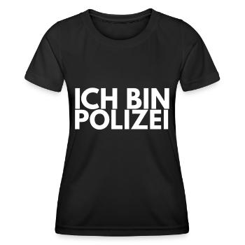 Ich bin Polizei - Frauen Funktions-T-Shirt - Schwarz - Vorne - AI Model Female 172 light (172cm)
