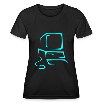Computer - Frauen Funktions-T-Shirt - Schwarz - Vorne - AI Model Female 172 light (172cm)
