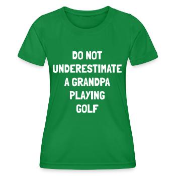Golf Opa Spruch - Frauen Funktions-T-Shirt - Kelly Green - Vorne - AI Model Female 172 dark (172cm)