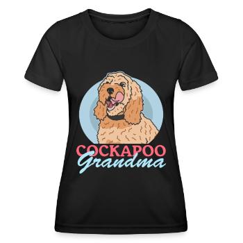Cockapoo Grandma Hundebesitzer Hunde Geschenk - Frauen Funktions-T-Shirt - Schwarz - Vorne - AI Model Female 172 light (172cm)