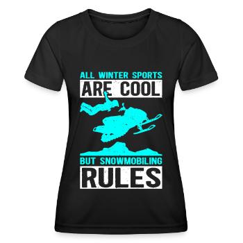 Snowmobile Snowmobile Gift - Women's Functional T-Shirt - black - Front - AI Model Female 172 light (172cm)