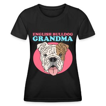 Deutsch Bulldog Grandma Dog Owner Gift - Women's Functional T-Shirt - black - Front - AI Model Female 172 light (172cm)