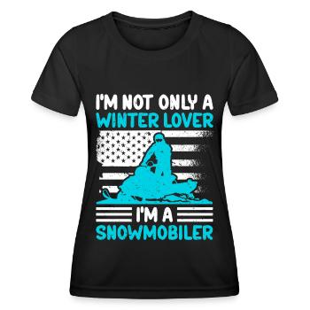 Snowmobile Snowmobiler Snowmobile Gift - Women's Functional T-Shirt - black - Front - AI Model Female 172 light (172cm)