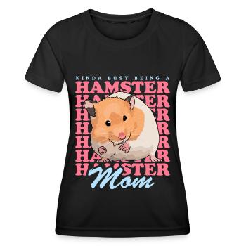 Hamster Mom Golden Hamster Dwarf Hamster Gift - Women's Functional T-Shirt - black - Front - AI Model Female 172 light (172cm)