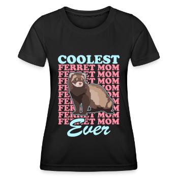 Ferret Maman Ferret Propriétaire Cadeau - T-shirt sport Femme - noir - Devant - AI Model Female 172 light (172cm)