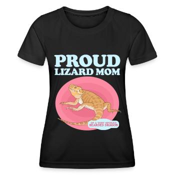 Bearded Dragon Mom Bearded Dragons Reptiles Gift - Women's Functional T-Shirt - black - Front - AI Model Female 172 light (172cm)