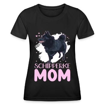 Schipperke Mom Dog Mama Dog Owner Cadeau - T-shirt sport Femme - noir - Devant - AI Model Female 172 light (172cm)