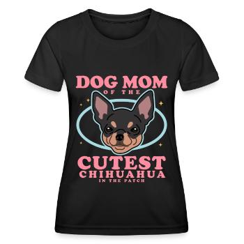 Chihuahua Mom Hundebesitzer Hunde Geschenk - Frauen Funktions-T-Shirt - Schwarz - Vorne - AI Model Female 172 light (172cm)