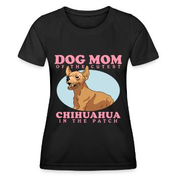 Chihuahua Mom | Hundebesitzer Hunde Geschenk - Frauen Funktions-T-Shirt - Schwarz - Vorne - AI Model Female 172 light (172cm)