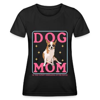 Chihuahua Mom Hundebesitzer Hundemama Geschenk - Frauen Funktions-T-Shirt - Schwarz - Vorne - AI Model Female 172 light (172cm)