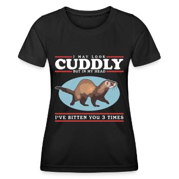 Ferret Propriétaire Ferret Marder Cadeau - T-shirt sport Femme - noir - Devant - AI Model Female 172 light (172cm)
