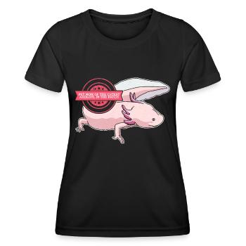 Axolotl Maman à queue amphibien Axolotls Cadeau - T-shirt sport Femme - noir - Devant - AI Model Female 172 light (172cm)
