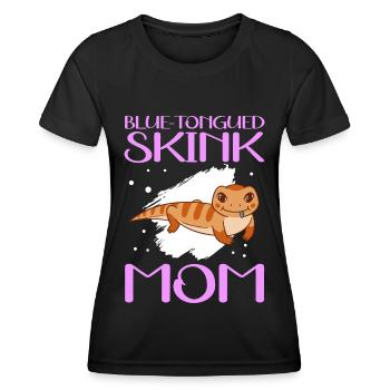 Bluetongued Skink Blue Tongued Skink Mom Gift - Women's Functional T-Shirt - black - Front - AI Model Female 172 light (172cm)