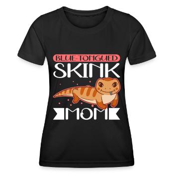 Bluetongued skink | Blue Tongued Skink Mom Gift - Women's Functional T-Shirt - black - Front - AI Model Female 172 light (172cm)