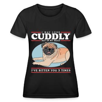 Pug Dogs Dog Owner Dog Owner Gift - Women's Functional T-Shirt - black - Front - AI Model Female 172 light (172cm)