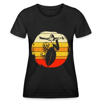 Skimboard Surfing Skimborden Skimbording Cadeau - T-shirt sport Femme - noir - Devant - AI Model Female 172 light (172cm)