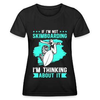 Skimboard Surf Skimbording Skimbording Cadeau - T-shirt sport Femme - noir - Devant - AI Model Female 172 light (172cm)