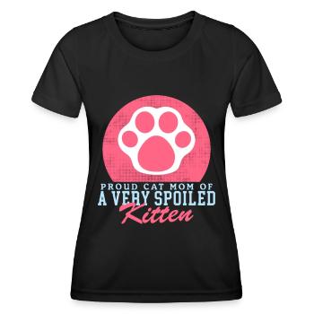 Cat Mama Cat Cadeau du propriétaire de chat - T-shirt sport Femme - noir - Devant - AI Model Female 172 light (172cm)