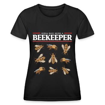 Imker Bienenzucht Bienenzüchter Bienen Geschenk - Frauen Funktions-T-Shirt - Schwarz - Vorne - AI Model Female 172 light (172cm)