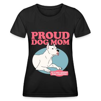 Dogo Argentino Mom Dogs Dog Owner Gift - Women's Functional T-Shirt - black - Front - AI Model Female 172 light (172cm)