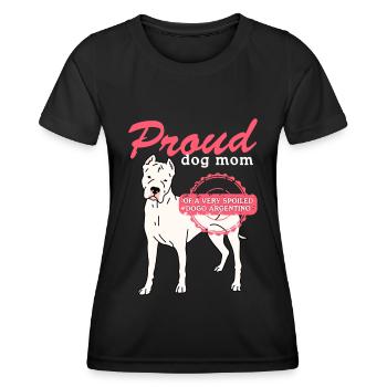 Dogo Argentino Mom | Dogs Dog Owner Gift - Women's Functional T-Shirt - black - Front - AI Model Female 172 light (172cm)