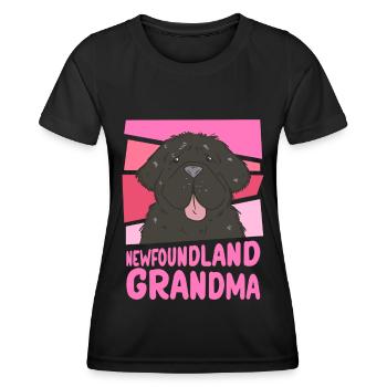 Newfoundland Grandma Dog Dog Owner Gift - Women's Functional T-Shirt - black - Front - AI Model Female 172 light (172cm)