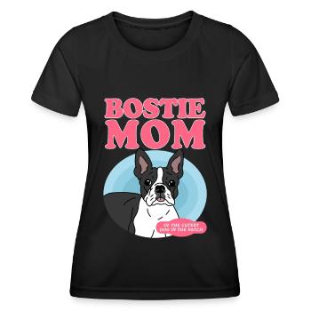 Boston Terrier Maman Chien Propriétaire Chiens Cadeau - T-shirt sport Femme - noir - Devant - AI Model Female 172 light (172cm)