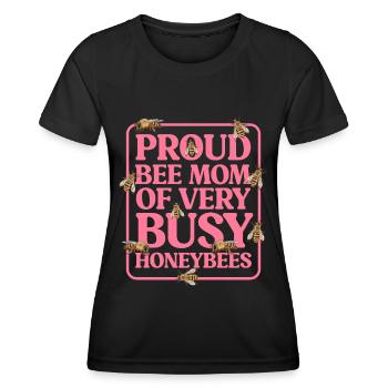 Imker Bienen | Bienenzüchter Bienenzucht Geschenk - Frauen Funktions-T-Shirt - Schwarz - Vorne - AI Model Female 172 light (172cm)