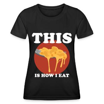 Macaroni and Cheese Mac And Cheese Gift - Women's Functional T-Shirt - black - Front - AI Model Female 172 light (172cm)