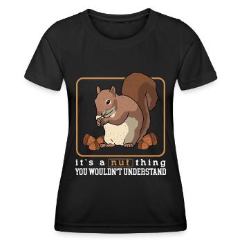 Cute Squirrel Squirrel Grey Squirrel Gift - Women's Functional T-Shirt - black - Front - AI Model Female 172 light (172cm)