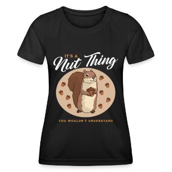 Cute Squirrel Grey Squirrel Squirrel Gift - Women's Functional T-Shirt - black - Front - AI Model Female 172 light (172cm)