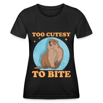 Murmeltiere Mankai Groundhog Munggen Geschenk - Frauen Funktions-T-Shirt - Schwarz - Vorne - AI Model Female 172 light (172cm)