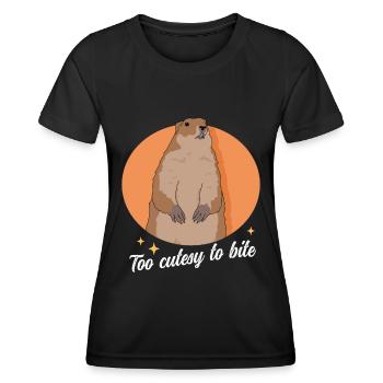 Murmeltiere Mankai Munggen Groundhog Geschenk - Frauen Funktions-T-Shirt - Schwarz - Vorne - AI Model Female 172 light (172cm)